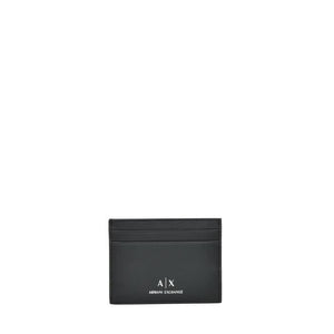 Armani Exchange black leather wallet with inside compartments for men