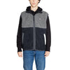 Tommy Hilfiger Men’s Black Hooded Jacket with zip fastening and long sleeves.