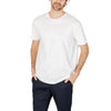 Armani Exchange White Plain T-shirt for men, featuring a round neck and short sleeves, made from 100% cotton.