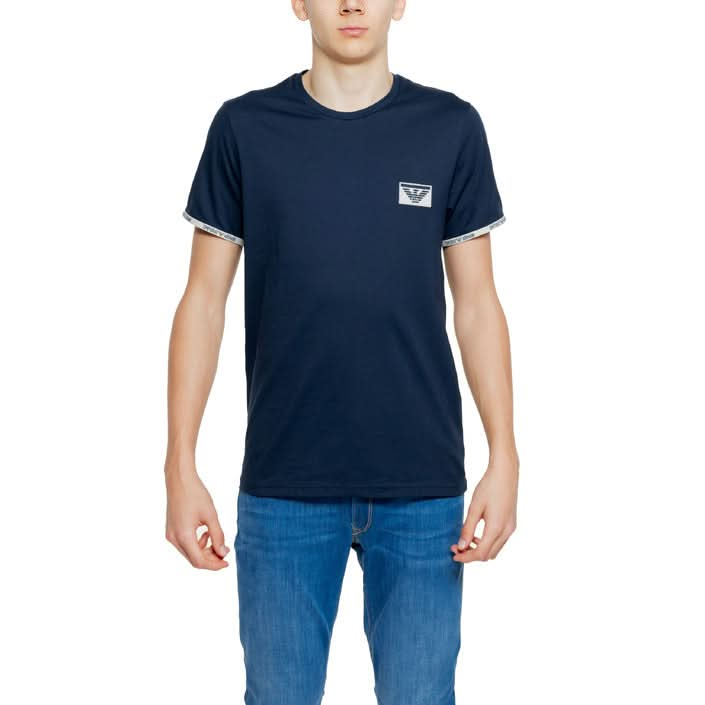 Emporio Armani Underwear Men’s T-shirt in blue slip-on style for Spring/Summer.